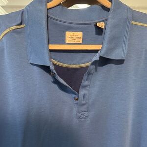 Tommy Bahama Men's Slate Blue Polo with Contrast Trim